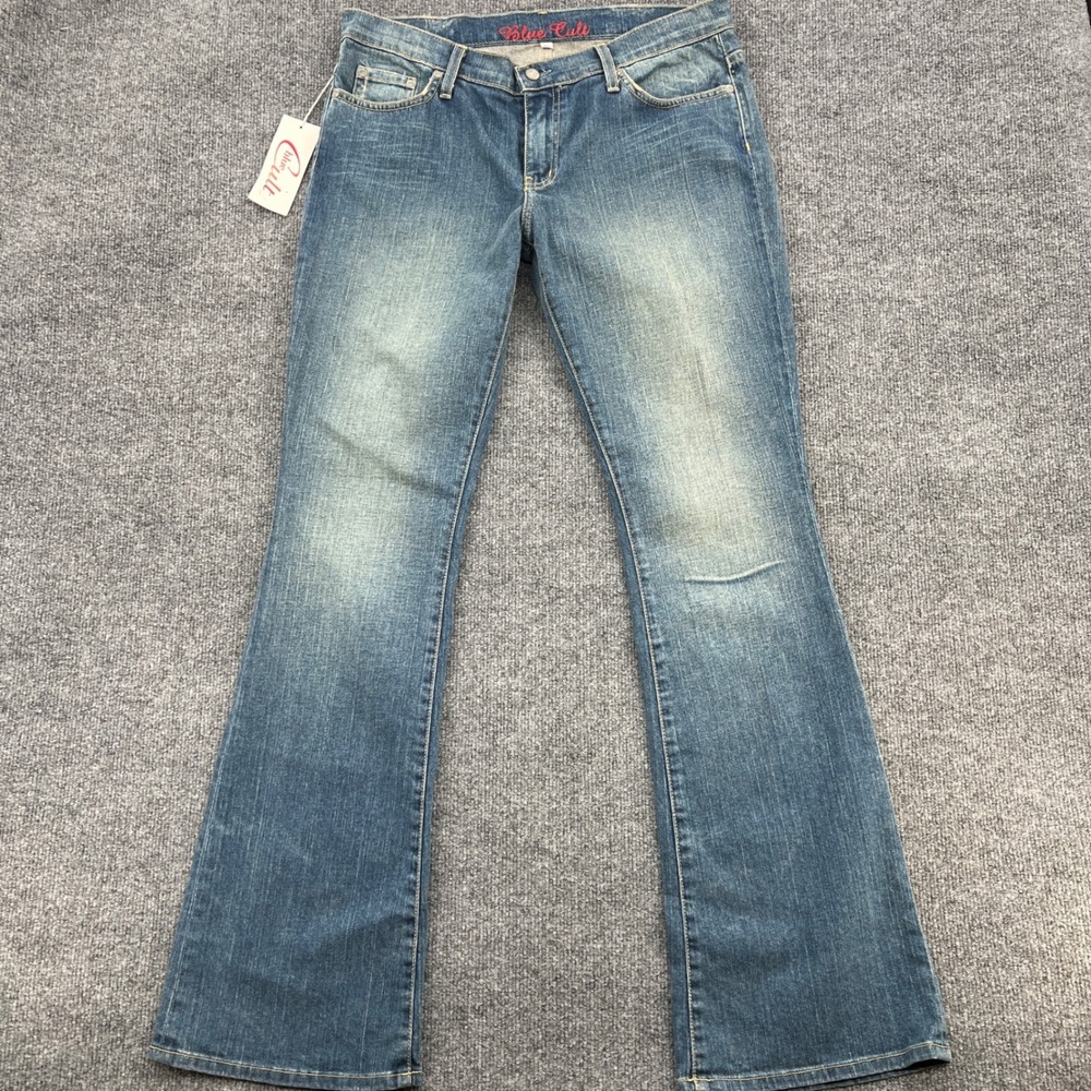 Blue Cult Bootcut Jeans Womens‎ 31 Blue Low Rise Distressed USA Y2K Vintage 90s
